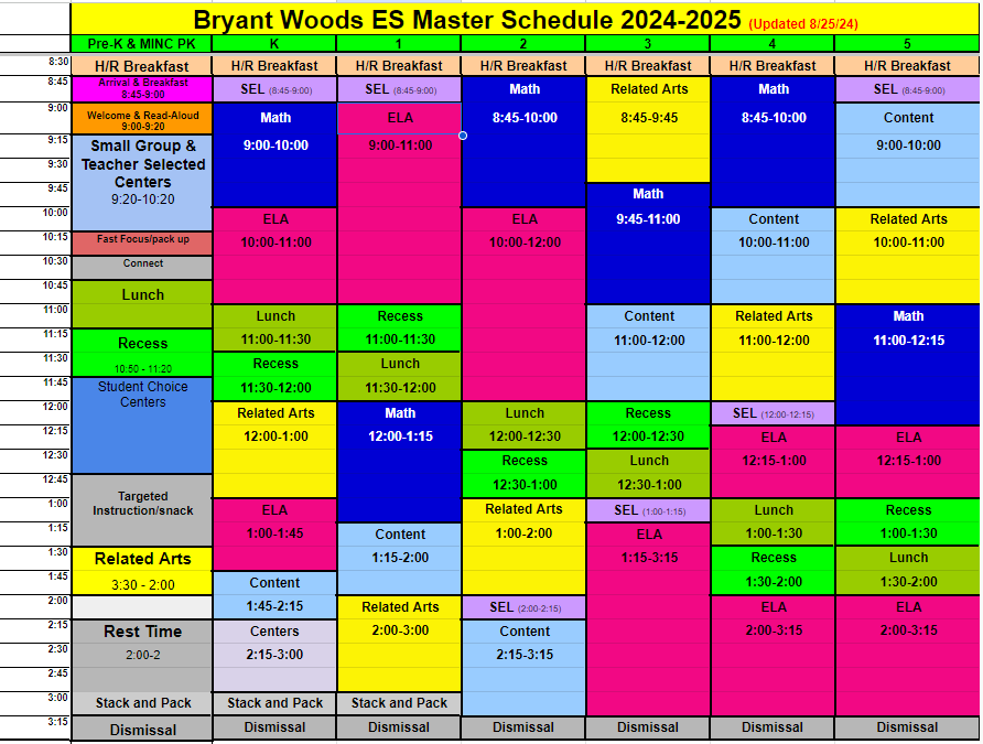 24-25 Master Schedule